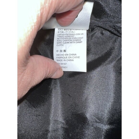 WALT DISNEY WORLD Black Embroidered Nylon Tote Bag-Zip Closure-Shoulder Straps - Picture 11 of 11